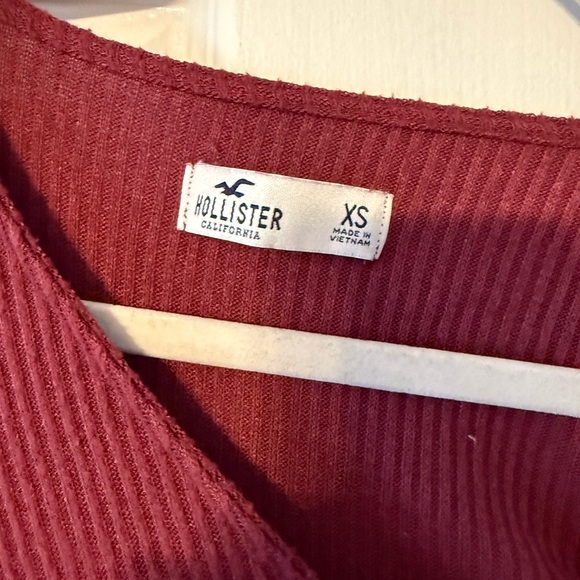 Hollister Deep Red Long Sleeve Dress - Picture 2 of 6